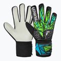 Дитячі воротарські рукавиці Reusch Attrakt Starter Solid Junior чорні/флуо лайм/аква