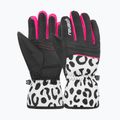 Дитячі лижні рукавички Reusch Alan Junior білий/сірий леопард 2