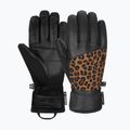 Жіночі гірськолижні рукавиці Reusch Beatrix R-Tex XT чорний/коричневий леопард 6
