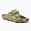 Замшеві шльопанці BIRKENSTOCK Arizona Вузькі вицвілі шльопанці кольору хакі