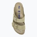 Замшеві шльопанці BIRKENSTOCK Arizona Вузькі вицвілі шльопанці кольору хакі 6