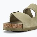 Замшеві шльопанці BIRKENSTOCK Arizona Вузькі вицвілі шльопанці кольору хакі 8