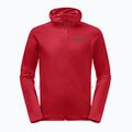 Кофта  флісова чоловіча Jack Wolfskin Baiselberg Hooded FZ red glow 5