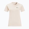 Футболка трекінгова жіноча Jack Wolfskin Essential panna cotta 3