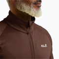 Кофта трекінгова чоловіча Jack Wolfskin Peak District Full Ziphot choc 4