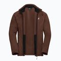 Кофта трекінгова чоловіча Jack Wolfskin Peak District Full Ziphot choc 9