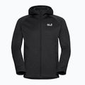 Кофта трекінгова чоловіча Jack Wolfskin Peak District Hooded Full Zip black 7
