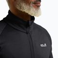 Кофта трекінгова чоловіча Jack Wolfskin Peak District Full Zip black 4