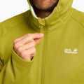 Кофта трекінгова чоловіча Jack Wolfskin Peak District Hooded Full Zip chartreuse 5