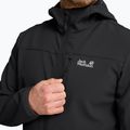 Куртка вітрозахисна чоловіча Jack Wolfskin Wild Winds Hooded black 5