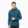 Куртка софтшел чоловіча Jack Wolfskin Bornberg Hoody блакитна 1307471_4133