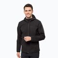 Куртка софтшел чоловіча Jack Wolfskin Bornberg Hoody чорна 1307471_6000