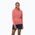 Кофта трекінгова жіноча Jack Wolfskin Modesto Hooded рожева 1706254
