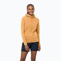 Кофта трекінгова жіноча Jack Wolfskin Modesto Hooded жовта 1706254