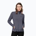 Кофта трекінгова жіноча Jack Wolfskin Peak Grid Fleece сіра 1710351