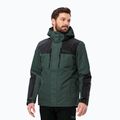 Чоловіча куртка Jack Wolfskin Jasper 3в1 від дощу чорно-оливкова