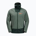 Чоловіча дощова куртка Jack Wolfskin Alpspitze Ins Hybrid hedge зеленого кольору 7
