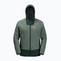 Чоловіча дощова куртка Jack Wolfskin Alpspitze Ins Hybrid hedge зеленого кольору 8