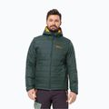 Чоловічий пуховик Jack Wolfskin Lapawa Ins Hoody чорний оливковий