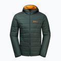 Чоловічий пуховик Jack Wolfskin Lapawa Ins Hoody чорний оливковий 6