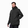 Чоловіча куртка від дощу Jack Wolfskin Feldberg Luntal 3в1 чорна 2