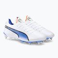 Футбольні бутси чоловічі PUMA King Ultimate MxSG puma white/puma black/blue glimmer/ultra orange 4