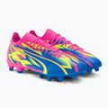 Футбольні бутси чоловічі PUMA Ultra Match Energy Fg/Ag luminous pink/yellow alert/ultra blue 4