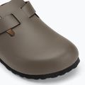 Шльопанці BIRKENSTOCK Boston NL Narrow smooth leather concrete gray 7
