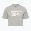 Футболка жіноча Reebok Identity Big Logo Crop Tee medium grey heather