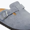 Шльопанці BIRKENSTOCK Boston Suede Leather stone blue 6