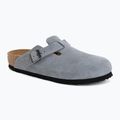 Шльопанці BIRKENSTOCK Boston Suede Leather stone blue