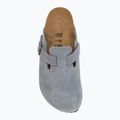 Шльопанці BIRKENSTOCK Boston Suede Leather stone blue 5