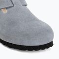 Шльопанці BIRKENSTOCK Boston Suede Leather stone blue 7