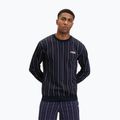 Чоловічий світшот FILA Lobito Pinstriped Crew чорний ірис / двоколірний в смужку