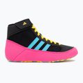 Кросівки боксерські adidas Havoc core black/signal cyan/yellow 2