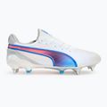 Кросівки футбольні чоловічі PUMA King Ultimate MxSG puma white/bluemazing/flat light grey/sunset glow 2