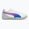 Кросівки футбольні дитячі PUMA King Match TT Jr puma white/bluemazing/flat light grey/sunset glow 2