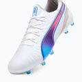 Кросівки футбольні PUMA King Ultimate FG/AG puma white/bluemazing/flat light grey/sunset glow 12