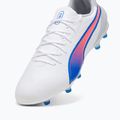 Кросівки футбольні PUMA King Match FG/AG puma white/bluemazing/flat light grey/sunset glow 12