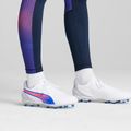 Кросівки футбольні PUMA King Match FG/AG puma white/bluemazing/flat light grey/sunset glow 14