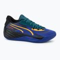 Чоловічі баскетбольні кросівки PUMA All-Pro Nitro Crowd Craze лазуровий лазур / холодний зелений / пума чорний 2