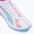 Дитячі футбольні бутси PUMA Ultra 5 Match Vol. Up FG/AG Jr білі/світло-блакитні PUMA Ultra 5 Match Vol. Up FG/AG Jr 7