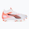 Кросівки футбольні чоловічі PUMA Ultra 5 Match+ FG/AG puma white/puma black/glowing red 2