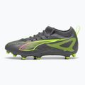 Кросівки футбольні дитячі PUMA Ultra 5 Match FG/AG Jr matte aged silver/yellow alert/puma aged silver