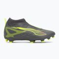 Кросівки футбольні дитячі PUMA Ultra 5 Match+ LL FG/AG Jr matte aged silver/yellow alert/puma aged silver 2