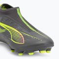 Кросівки футбольні дитячі PUMA Ultra 5 Match+ LL FG/AG Jr matte aged silver/yellow alert/puma aged silver 7