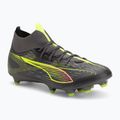 Кросівки футбольні чоловічі PUMA Ultra 5 Match+ FG/AG matte aged silver/yellow alert/puma aged silver