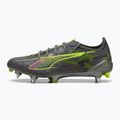 Кросівки футбольні чоловічі PUMA Ultra 5 Ultimate MxSG matte aged silver/yellow alert/sun struck