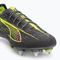 Кросівки футбольні чоловічі PUMA Ultra 5 Ultimate MxSG matte aged silver/yellow alert/sun struck 7