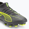 Кросівки футбольні чоловічі PUMA Ultra 5 Play+ FG/AG matte aged silver/yellow alert/puma aged silver 7